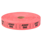 Admit One Ticket Rolls Red