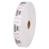 Admit One Single Ticket Rolls White