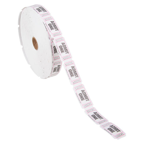 Admit One Single Ticket Rolls White