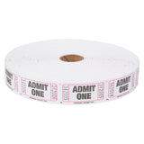 Admit One Single Ticket Rolls White