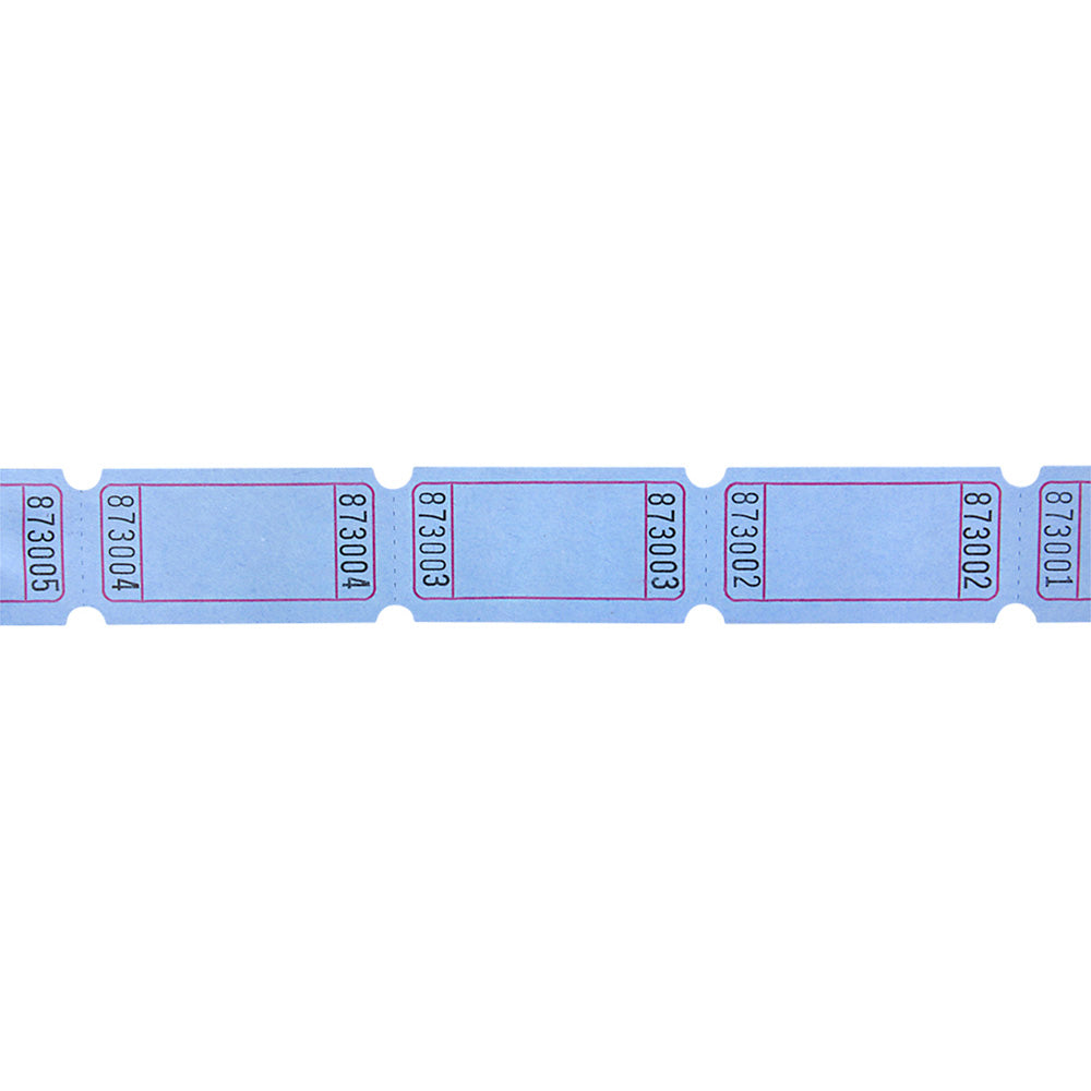 Ticket Roll Blue Blank Single Ticket Roll