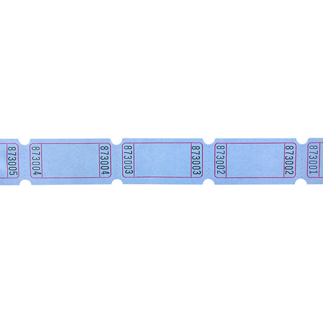 Ticket Roll Blue Blank Single Ticket Roll