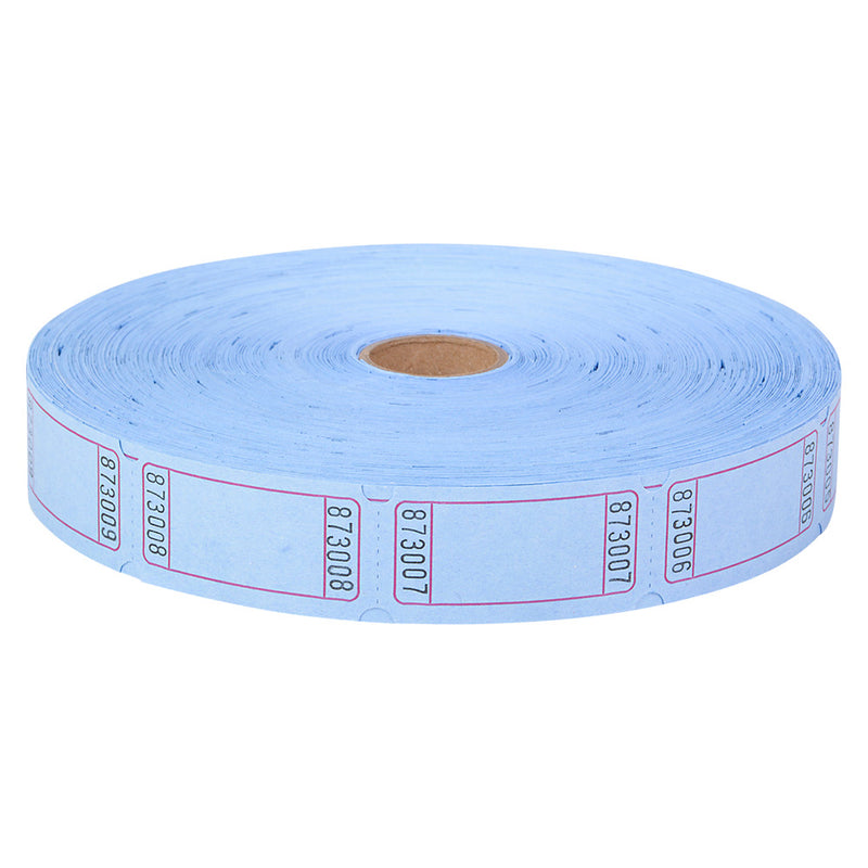 Ticket Roll Blue Blank Single Ticket Roll