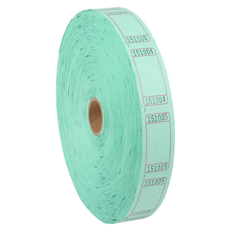 Blank Ticket Roll Green