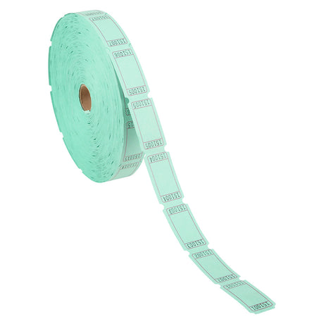 Blank Ticket Roll Green