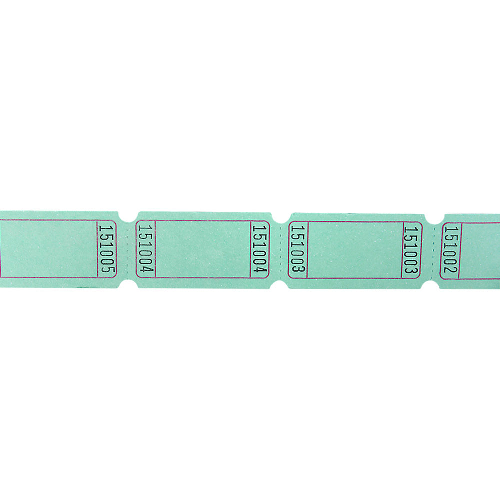 Blank Ticket Roll Green