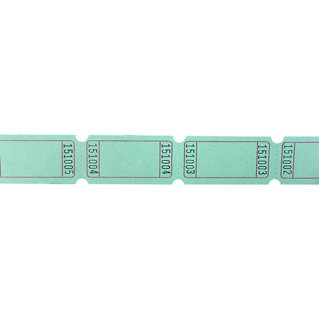 Blank Ticket Roll Green