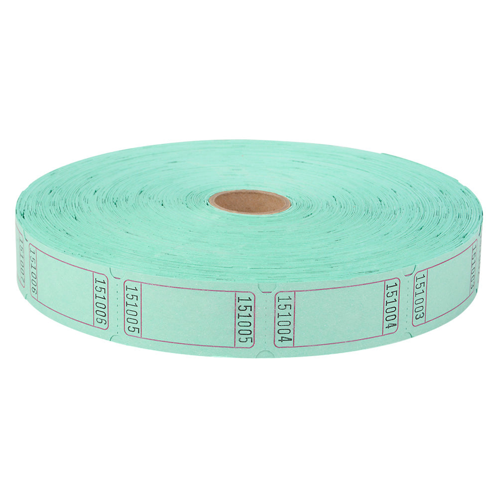 Blank Ticket Roll Green