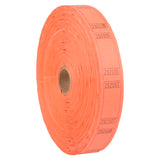 Orange Blank Ticket Roll