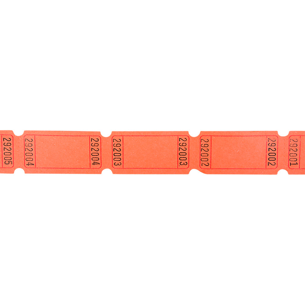 Orange Blank Ticket Roll