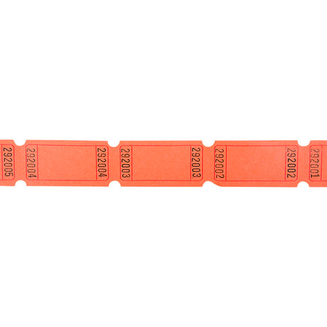 Orange Blank Ticket Roll