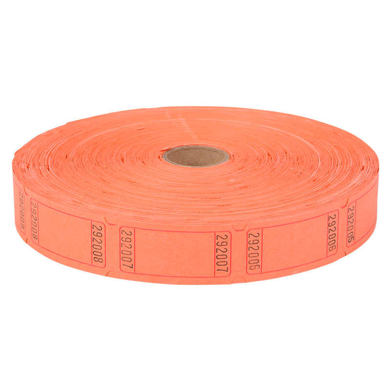 Orange Blank Ticket Roll