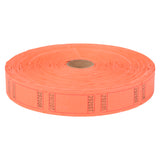 Orange Blank Ticket Roll