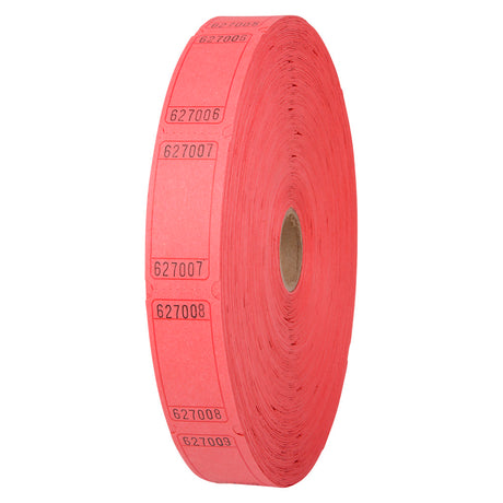Ticket Roll Red Blank Single Ticket Roll