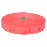 Ticket Roll Red Blank Single Ticket Roll
