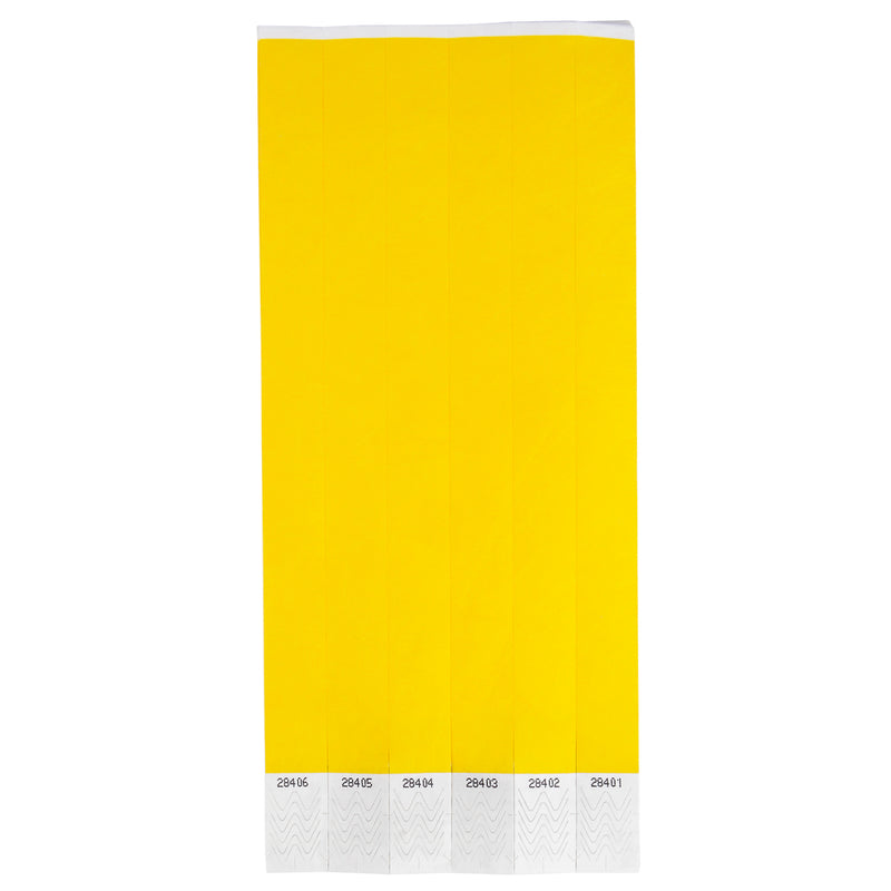 Yellow Wrist Tickets (100 Pieces)