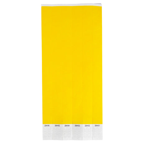Yellow Wrist Tickets (100 Pieces)
