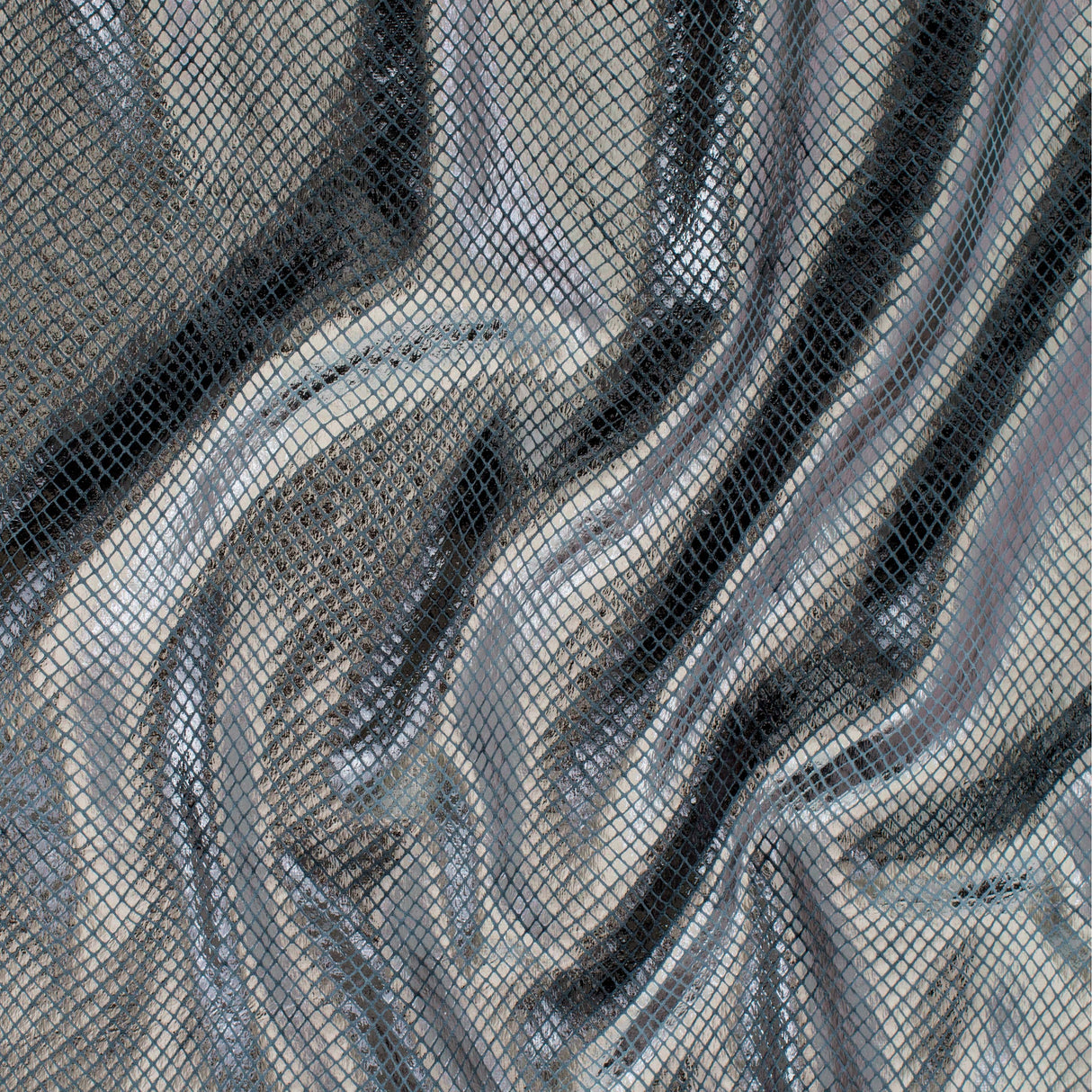 Stretch Velvet Fabric Foiled Diamond Snake 60" Width