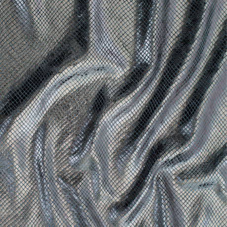 Stretch Velvet Fabric Foiled Diamond Snake 60" Width
