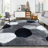 Stone Soft Plush Design Shag Polyester Fabric - Shag Area Rug, Gray Beige, 7'6" X 10'3" (1 Piece)
