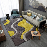 Luxury Shag Viscose Shiny Design Plush Area Rug Carpet - Polyester Shag Rug, Multi Color Pattern, 2" Pile Approx, 7'6" X 10'3" (1 Rug)