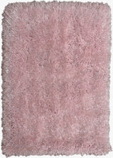 Pale Or Dusty Pink Polyester Shag Fabric - Solid Plush Fluffy Shine, Thick And Thin Yarns Design, 7'6" X 10'3", 5' X 7' (1 Unit)