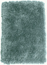 Marine Blue Solid Shag Area Rug Carpet Polyester Fabric - Marine Blue, Thick And Thin Yarns Design, 2" High Pile (1 Unit)