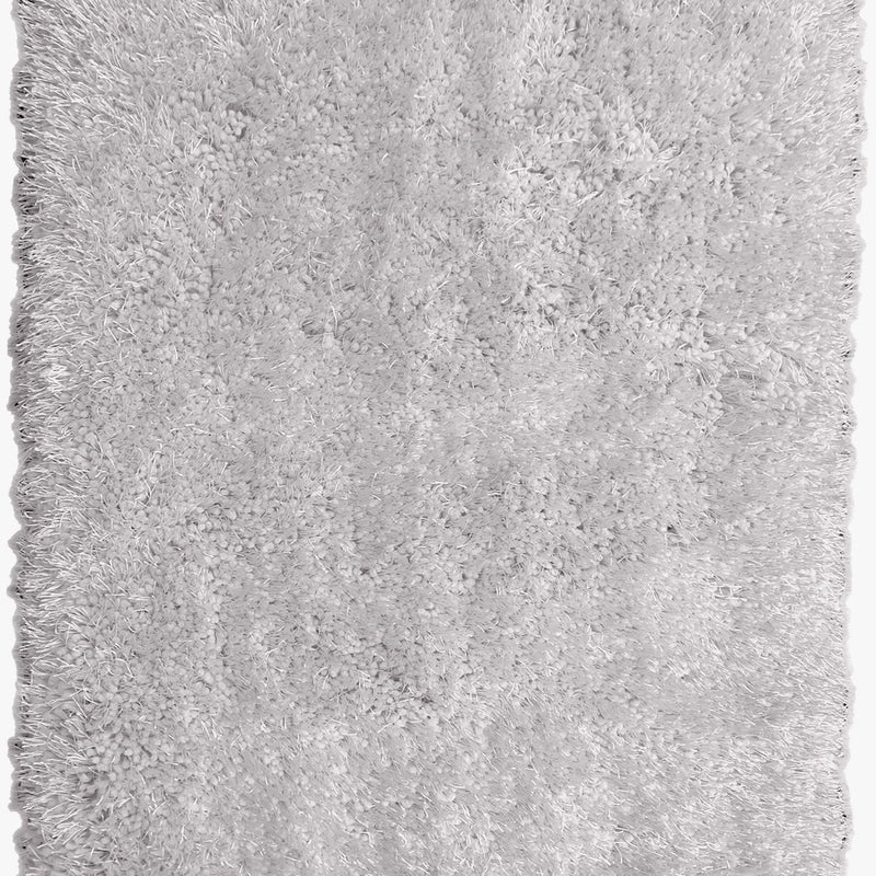 Off White Solid Shag Area Rug/Carpet Polyester Fabric - Off White, Plush Fluffy Shine, Thick And Thin Yarns Design, 7'6" X 10'3" (1 Piece)