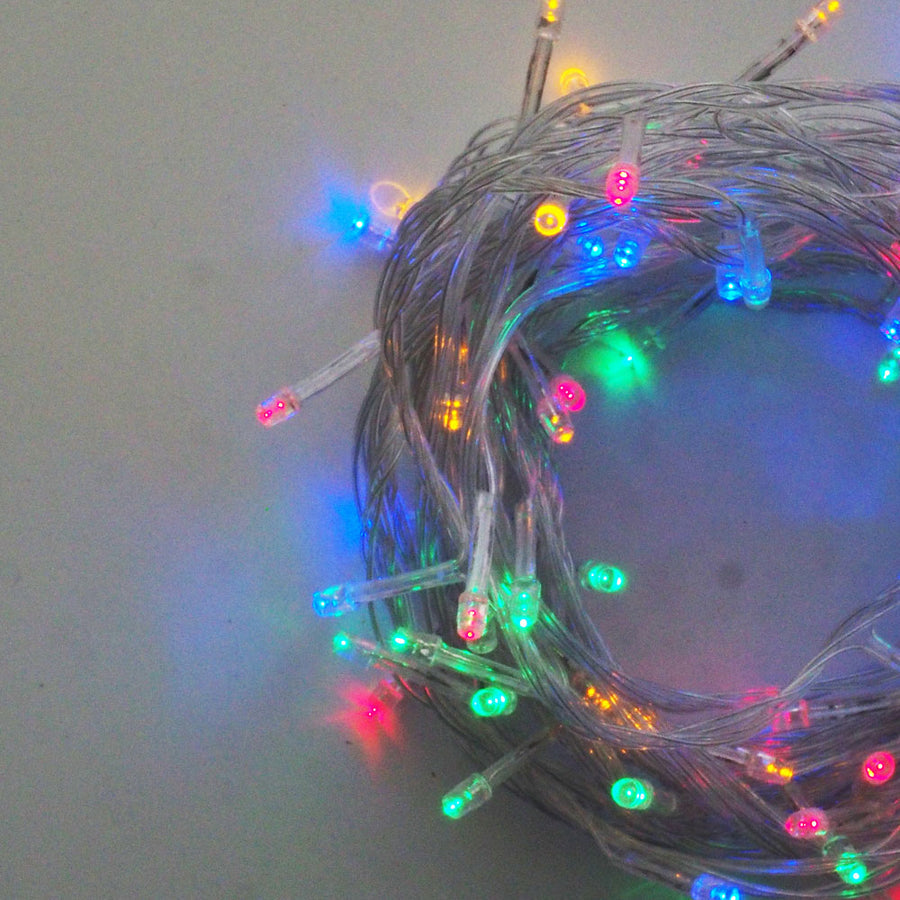 100 LED Clear Cable Multifunction String Lights Plug in