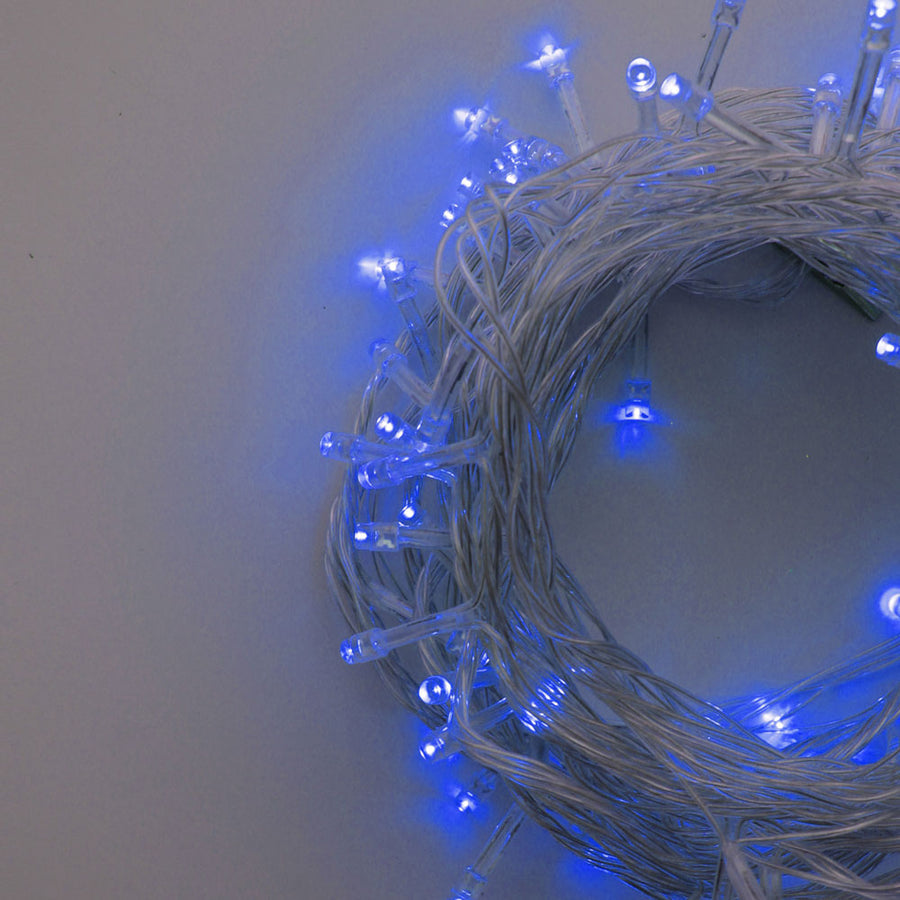 100 LED Clear Cable Multifunction String Lights Plug in