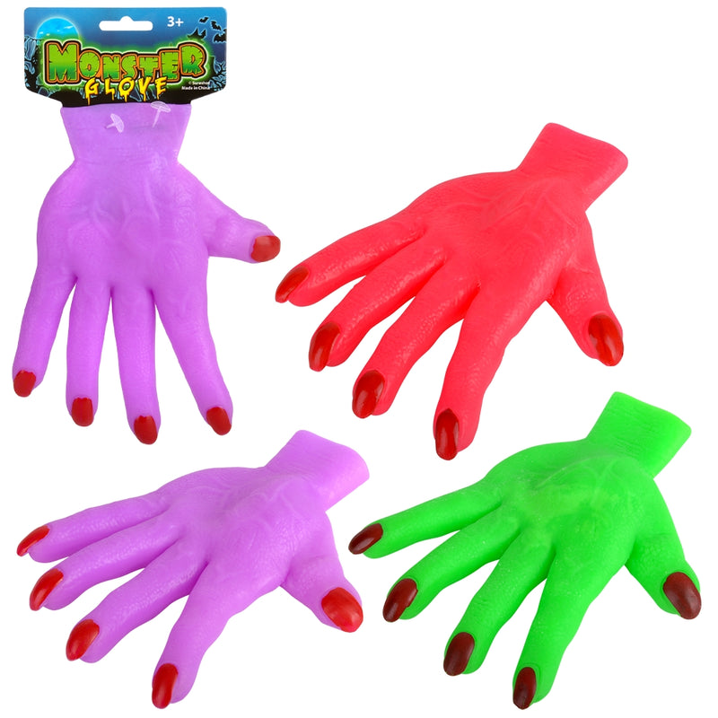 Monster Hand Glove (3 Asst.) 7" (1 Doz)