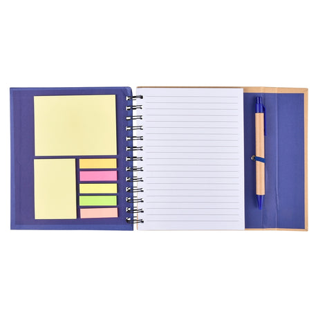 Notebook with Pen and Sticky Notes