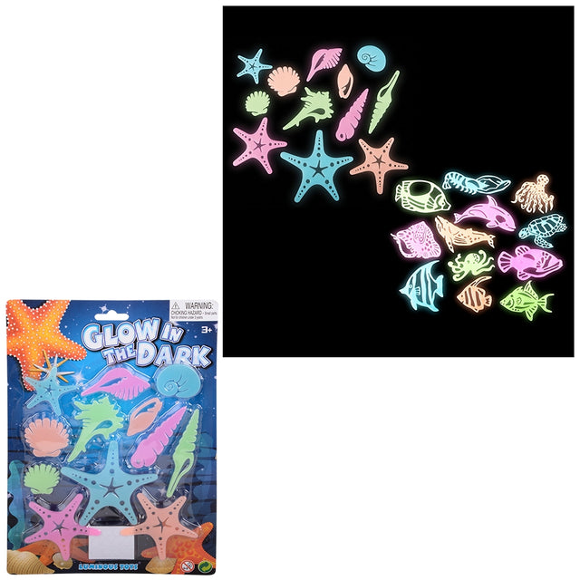 Glow Sea Life Stick Ups (2 Asst.) (1 Doz)