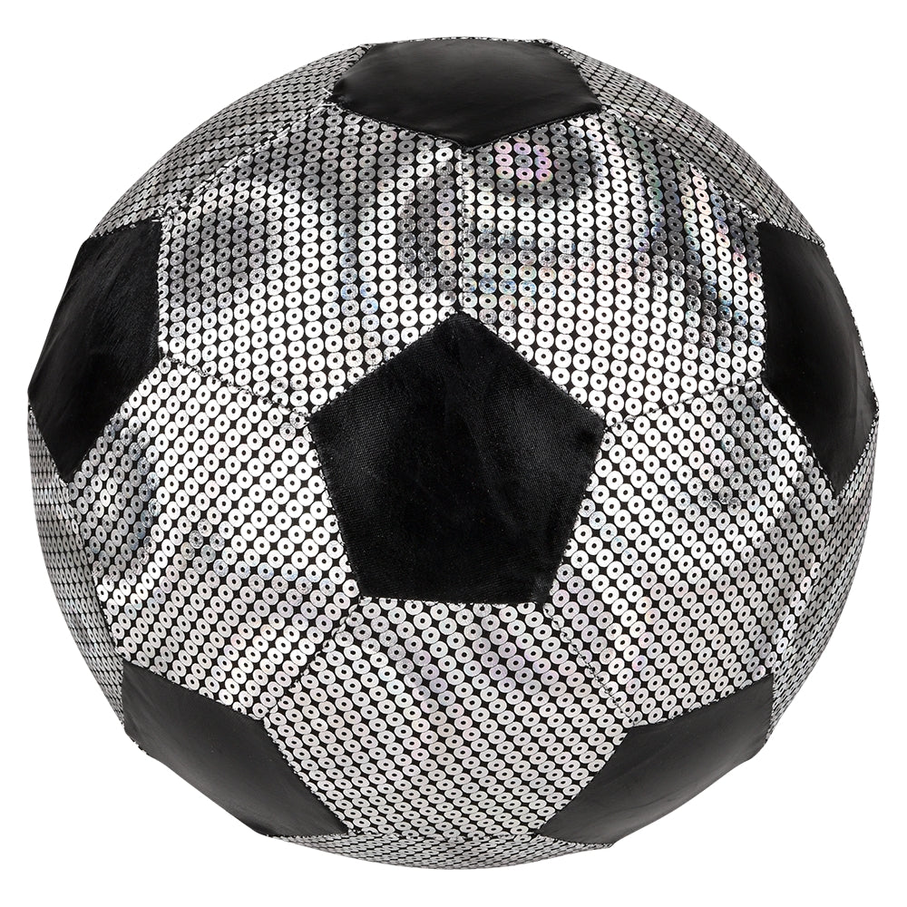 Silver Shiny Metallic Fabric Soccer Ball 9" (1 DZ)