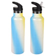 Double Wall Stainless Steel Sports Bottle With Straw 20 Oz
