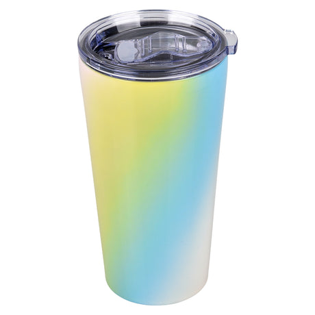 Stainless Steel Tumbler with Slide Lid, Glossy Gradient 17 oz