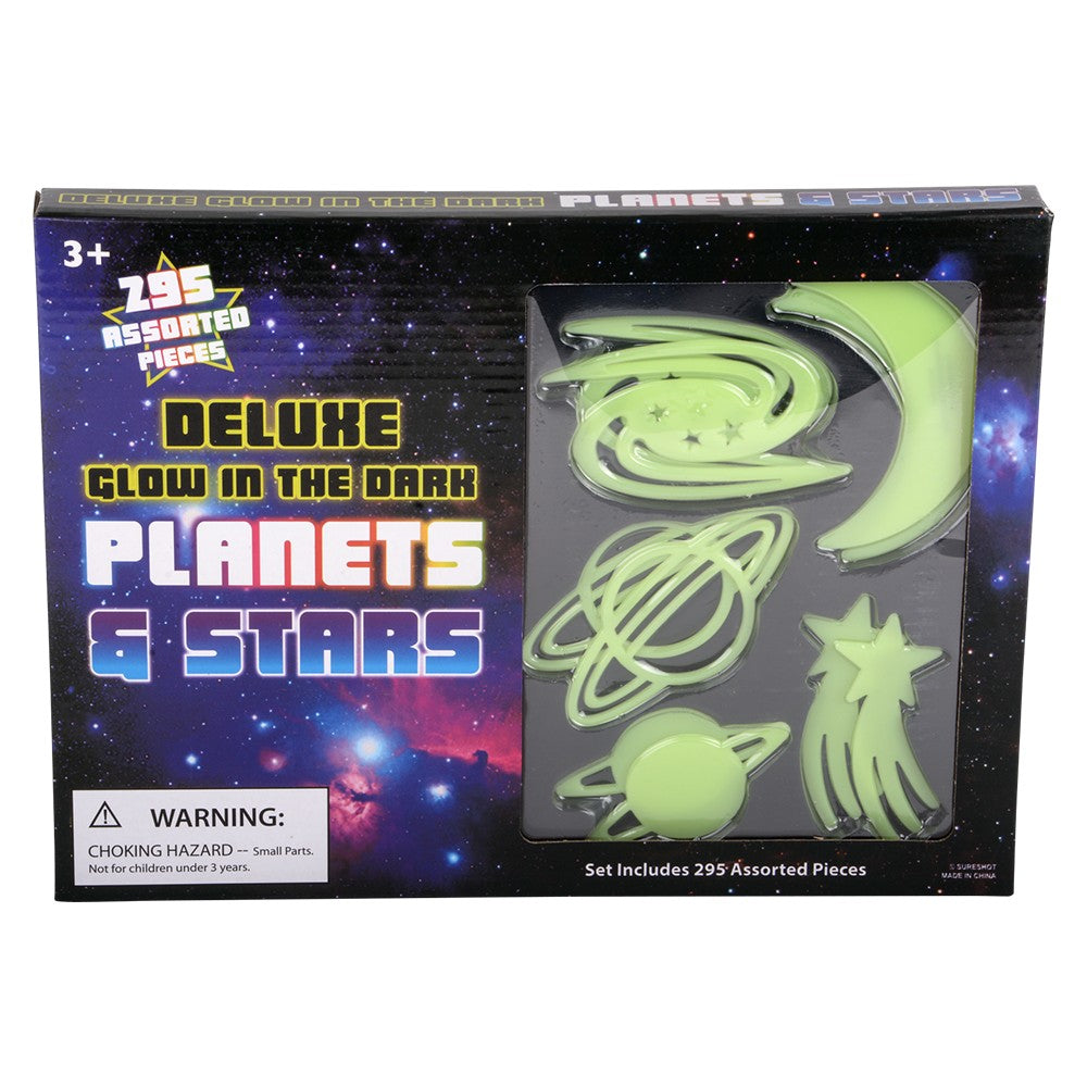 Glow Planet And Stars Stick Ups (295 Pcs)