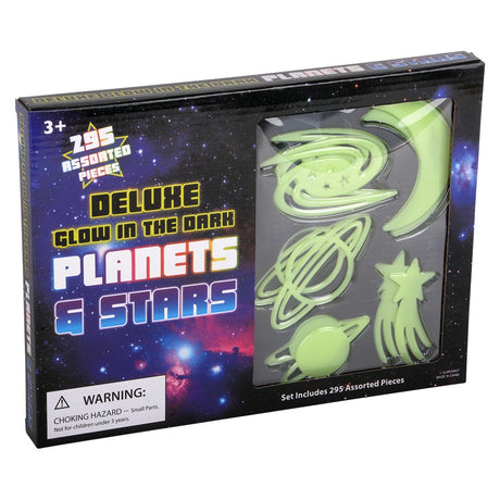 Glow Planet And Stars Stick Ups (295 Pcs)