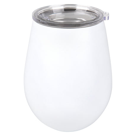 Stainless Wine Cup White Matte 12 Oz