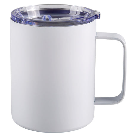 Double Wall Stainless Steel Mug with Handle - White Matte