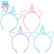 Unicorn Headband (3 Asst.) 8" (1 Doz)