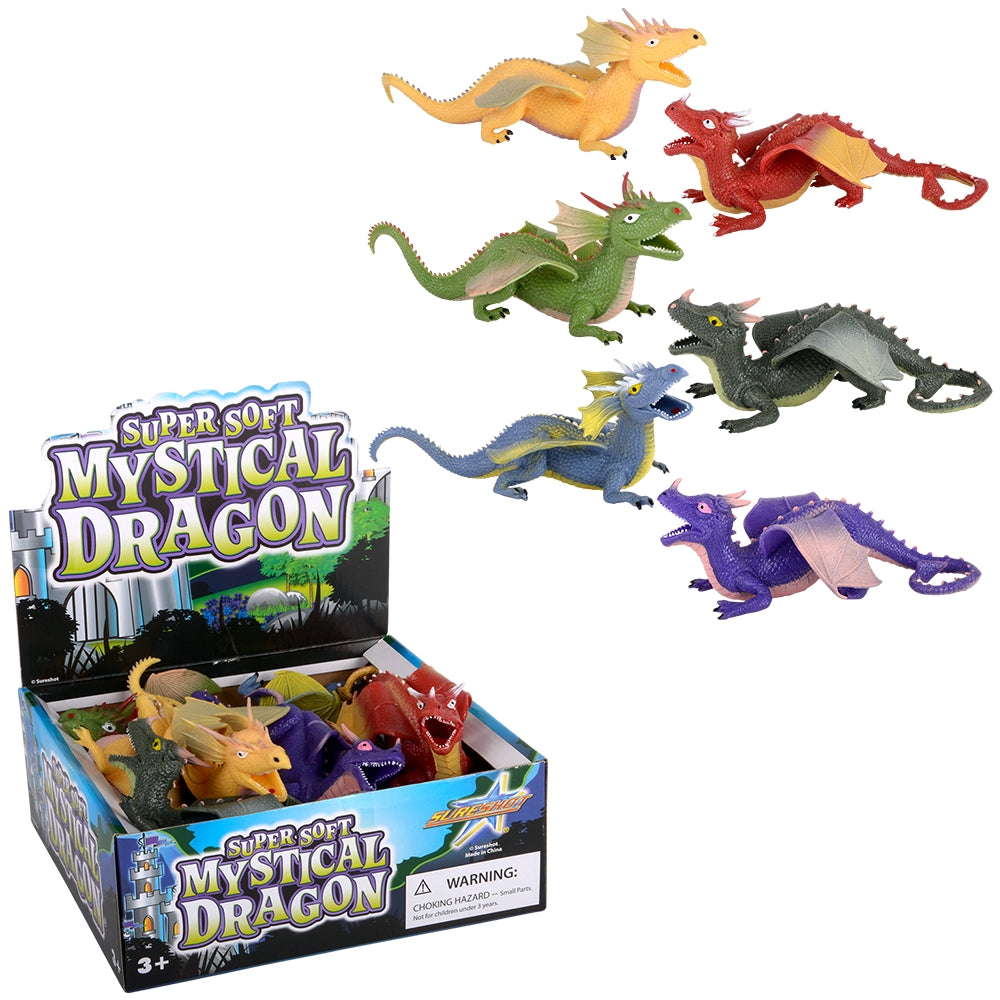 Mystical Dragon Plush (6 Asst.) 9" (1 DZ)