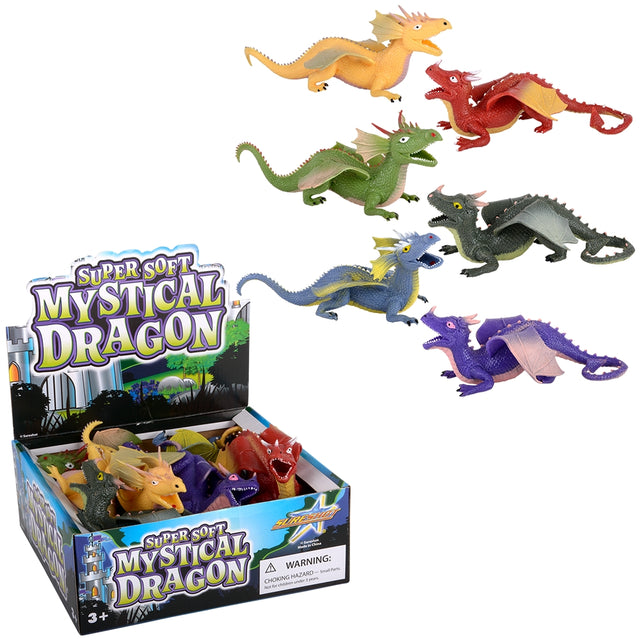 Mystical Dragon Plush (6 Asst.) 9" (1 DZ)