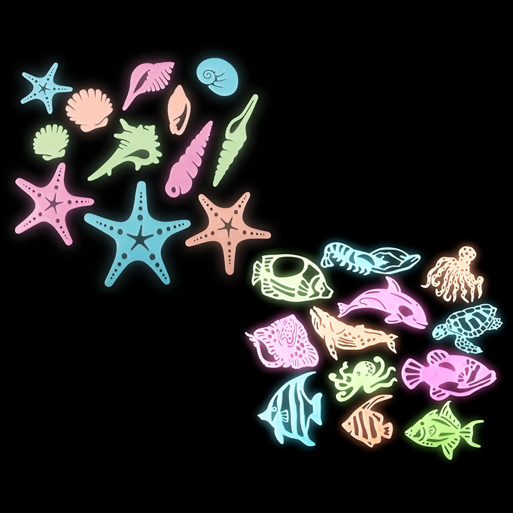 Glow In The Dark Sea Life Stick Ups (1 DZ)