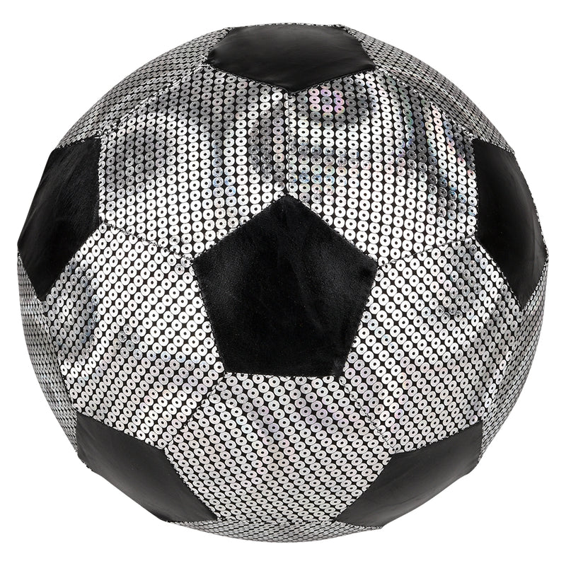 Soccer Ball Shiny Metallic Fabric 9"