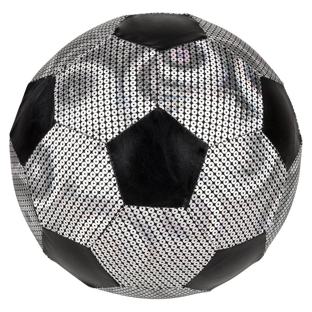 Soccer Ball Shiny Metallic Fabric 9"