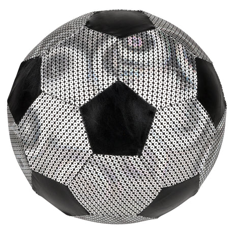Soccer Ball Shiny Metallic Fabric 9"