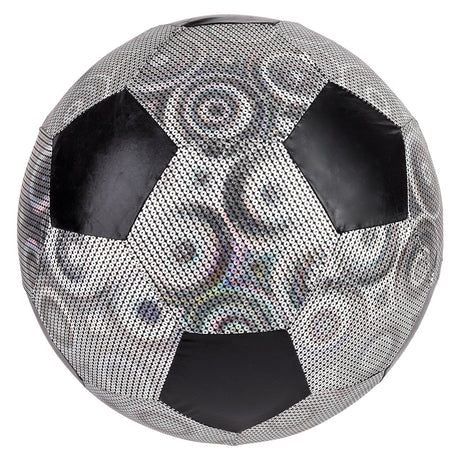 Silver Shiny Metallic Soccer Ball 16"