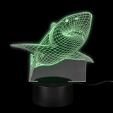 Shark Color Changing Light 3D Illusion Lamp