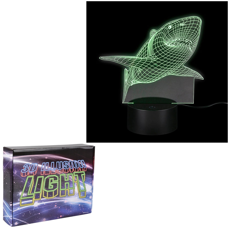 Shark Color Changing Light 3D Illusion Lamp